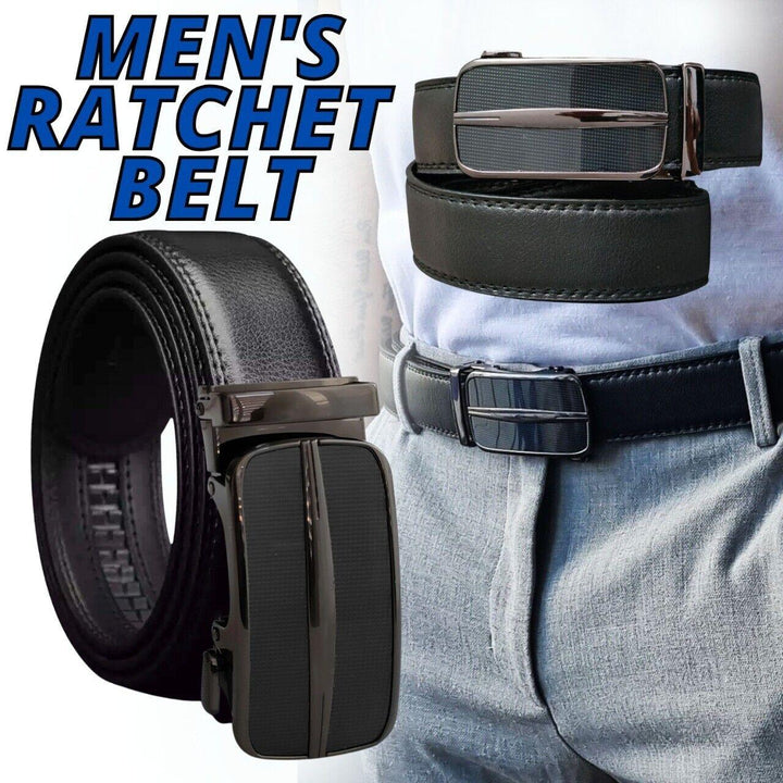 Microfiber Leather Mens Ratchet Belt Belts For Men Adjustable Size, Slide Buckle - Super Amazing Store