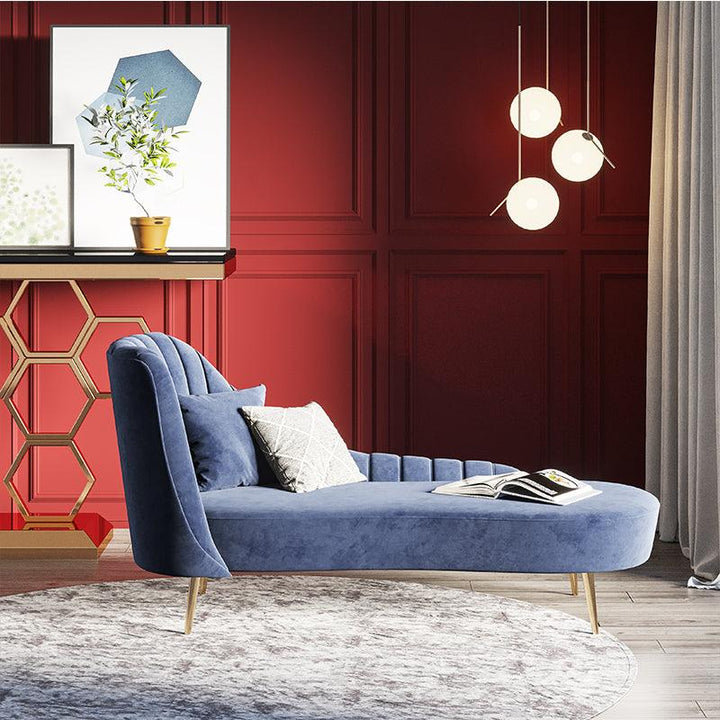 Luxury Wooden Frame Lounge Recliner Velvet Sofa Chair - Super Amazing Store